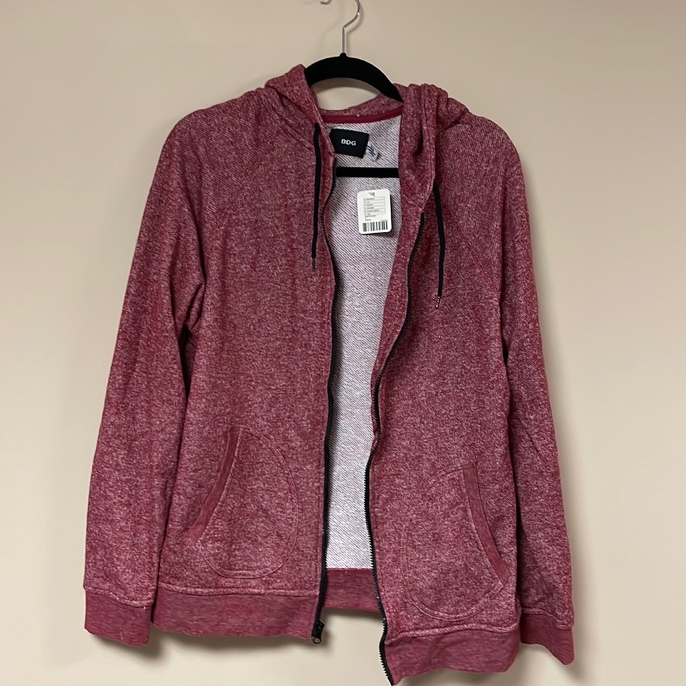 BDG Red Zip Up Jacket